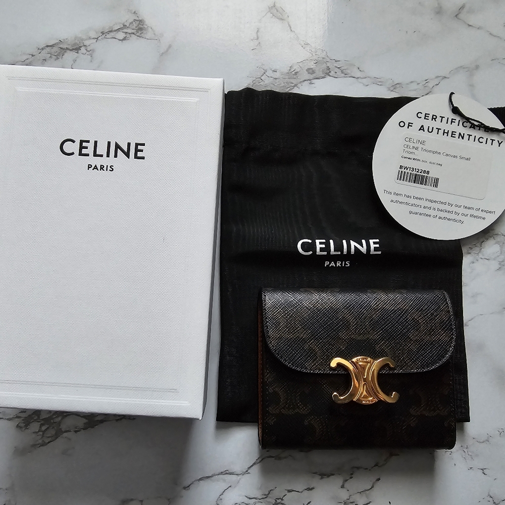 Celine Triomphe Canvas Small Triomphe Wallet